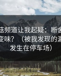 这条蘑菇频道让我起疑：断舍离为什么突然变味？（被我发现的漏洞）（发生在停车场）